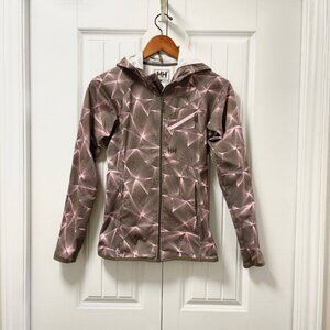 Helly Hansen Fleece-Lined Softshell Hooded Jacket Brown Pink